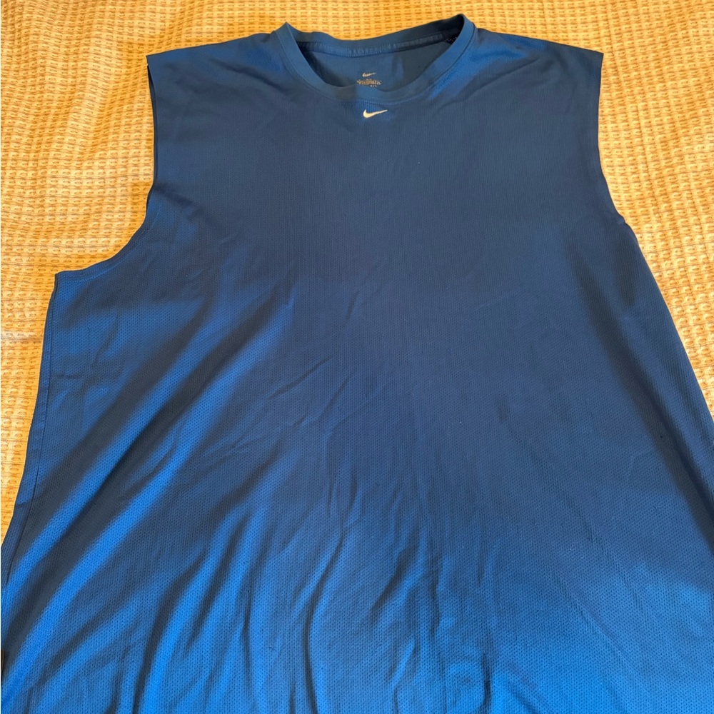 Men's Nike Blue Sleeveless Shirt